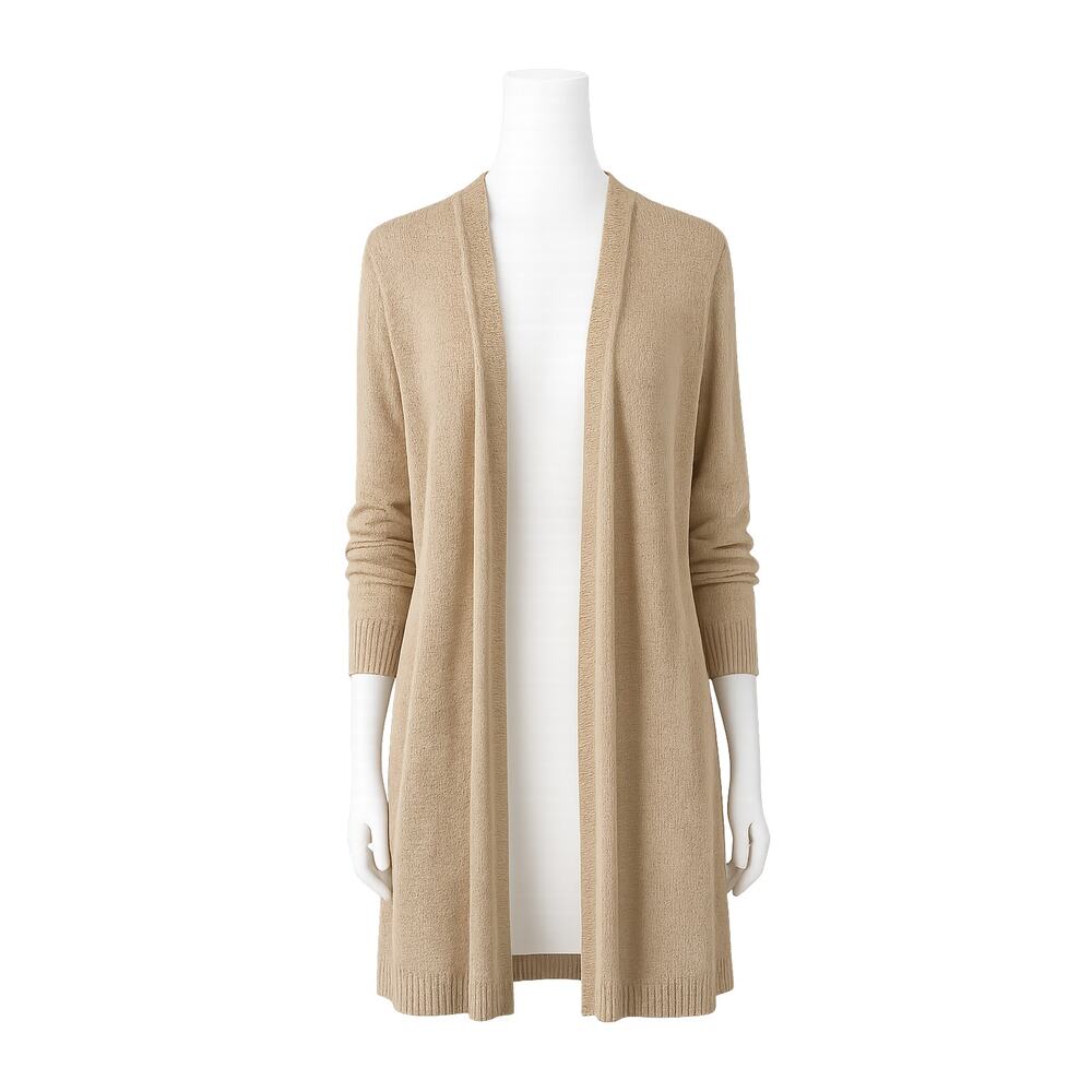 Theory Darcian Open Knit Cardigan - Tan - Size Medium